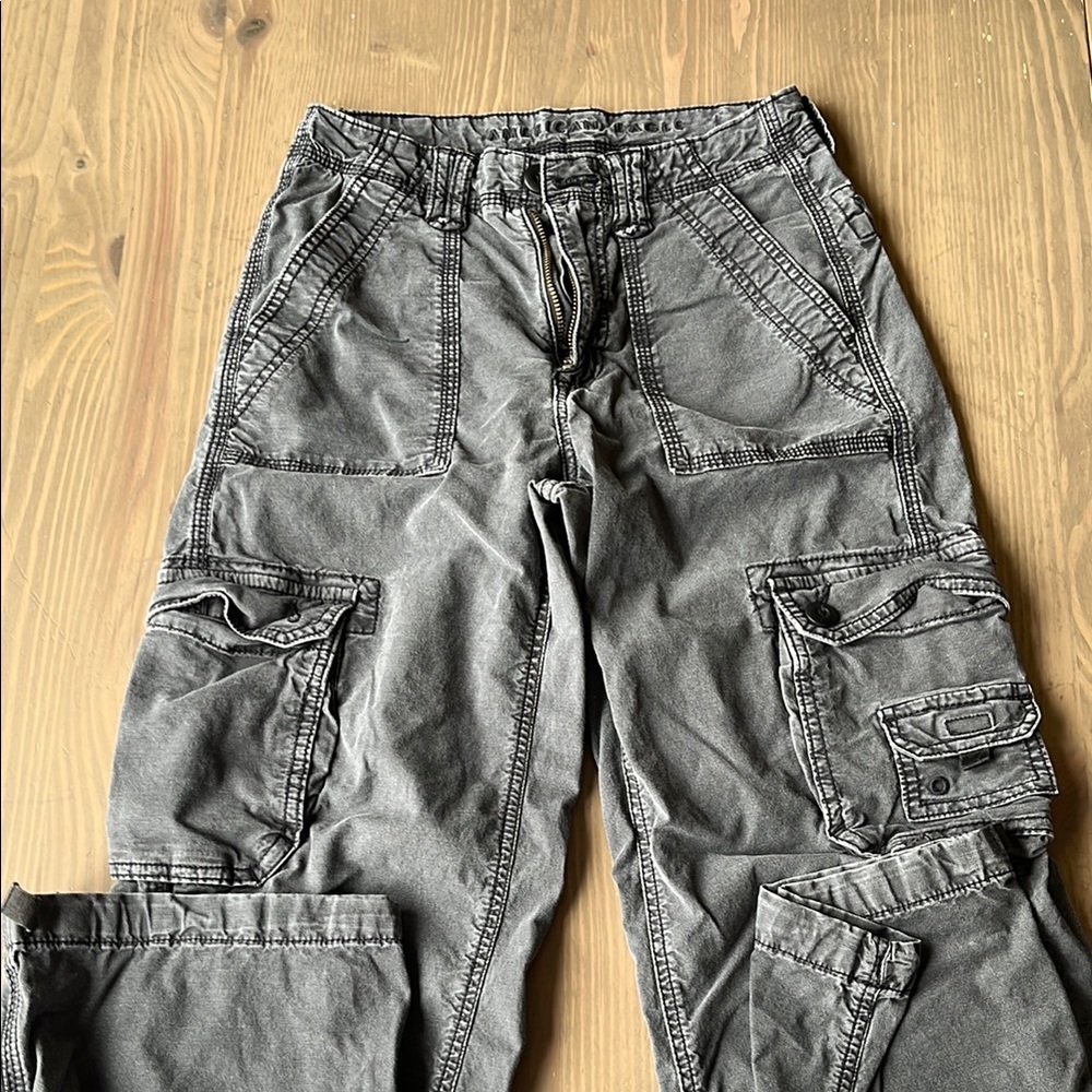 American Eagle Gray Cargo Pants